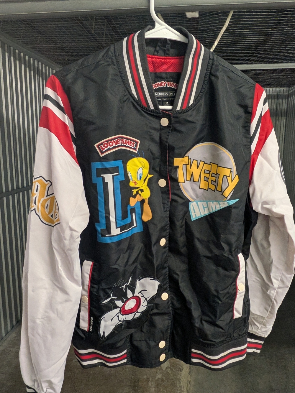 Members Only Tweety Varsity-Style Jacket - Black, White & Red
